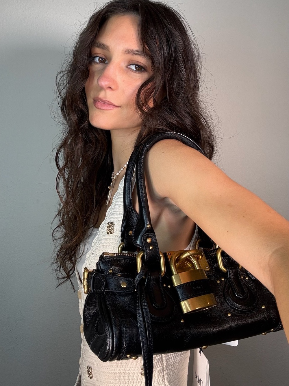 Chloe Black Leather Paddington Bag with Gold Hardware - Picture 4 of 6